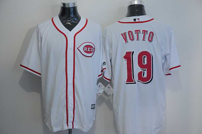 Cincinnati Reds #19 Joey Votto White New Cool Base Stitched Baseball Jersey,We sell and wholesale Cincinnati Reds #19 Joey Votto White New Cool Base Stitched Baseball Jersey on line form chian!